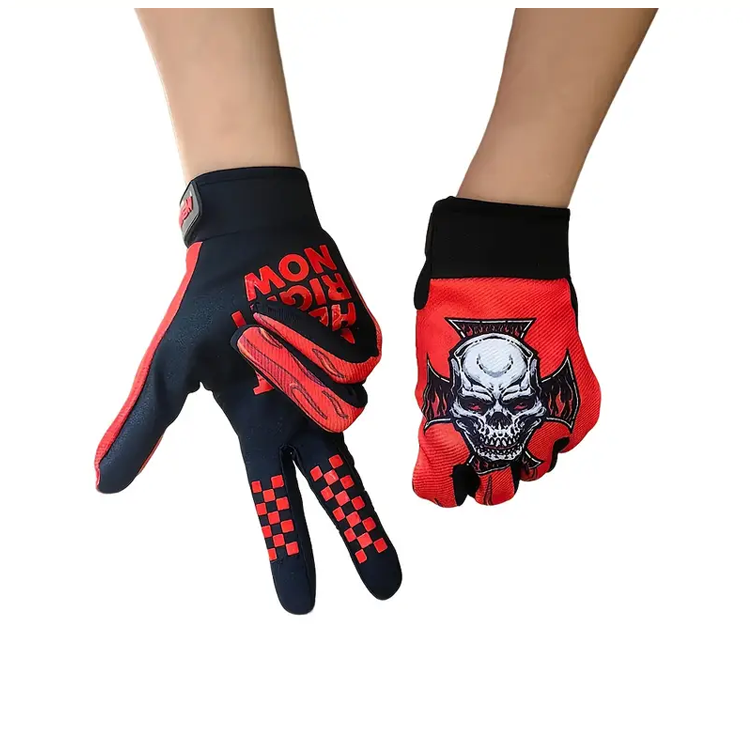 Mendlor Black and Red Racing Gloves