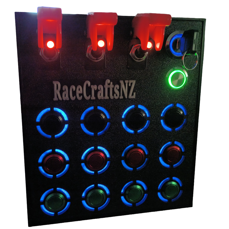 RaceCraftsNZ Delta 12 Button Box - For Racing, Truck and Flight Simulators and as a Universal Controller Box