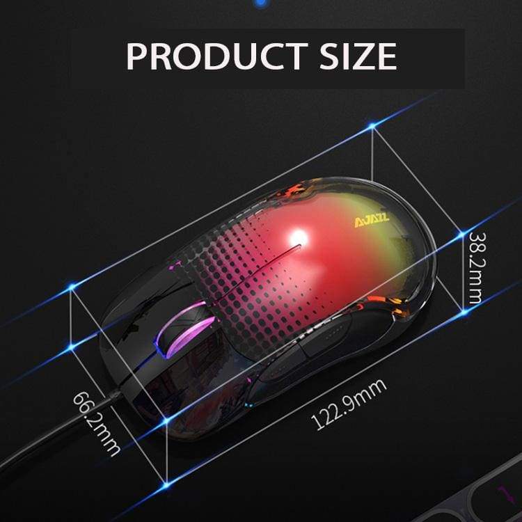 AJazz AJ358 10000DPI USB Gaming Mouse, 4 LED Light modes, 6 Button, Polling Rate Adjustment