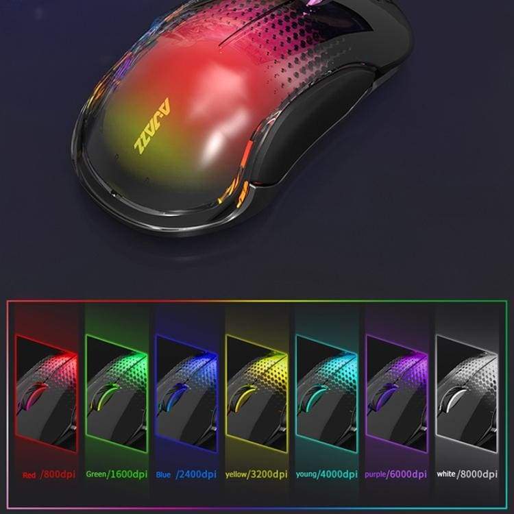 AJazz AJ358 10000DPI USB Gaming Mouse, 4 LED Light modes, 6 Button, Polling Rate Adjustment