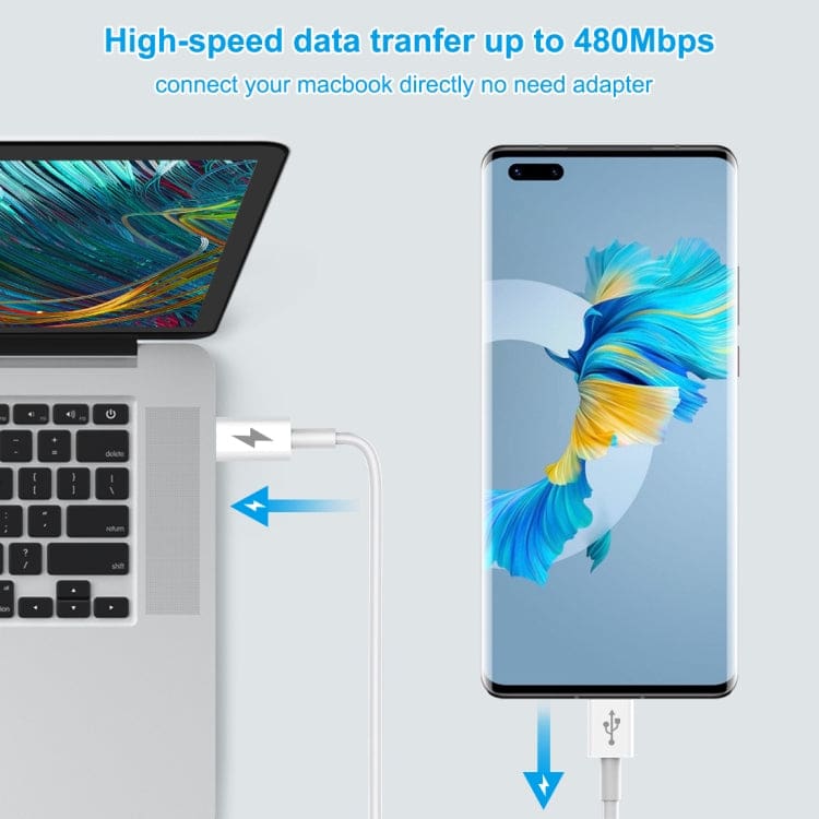 HAWEEL 25W 3A Type-C to Type-C PD Fast Charging Data Cable, Length: 2metre