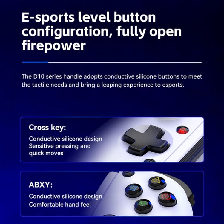 BSP D10 Expandable Wireless Controller for PC, Android Phone, iPhone, Switch, PS3/4
