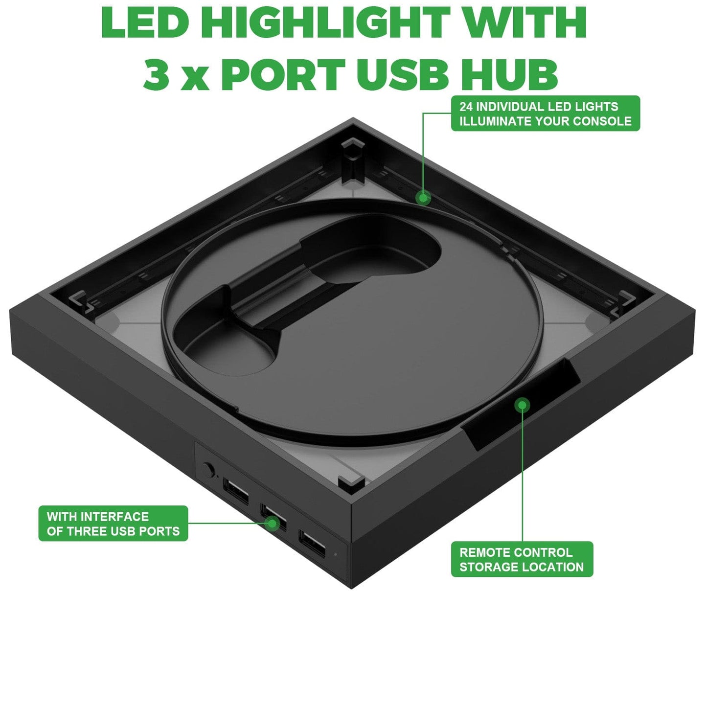 D5X LED Stand and USB Hub for XBox Series X / Series S