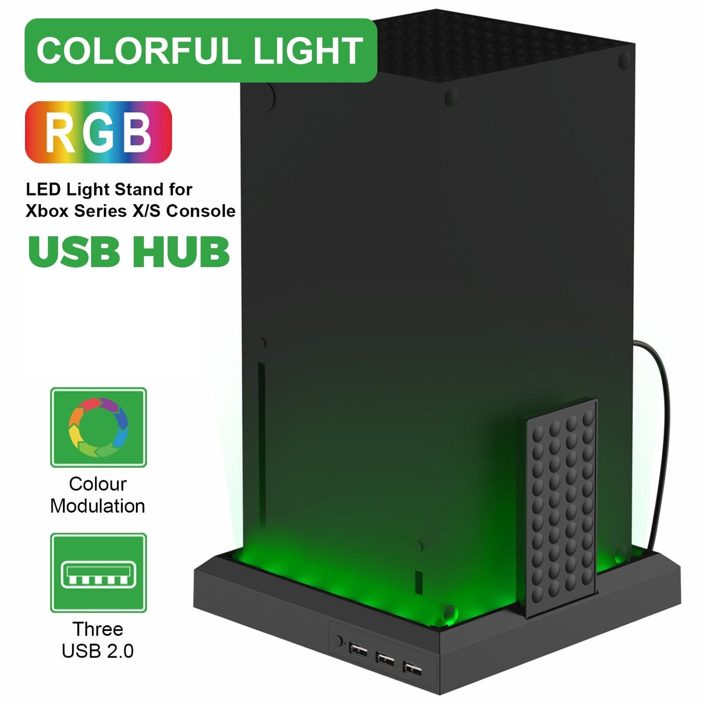 D5X LED Stand and USB Hub for XBox Series X / Series S
