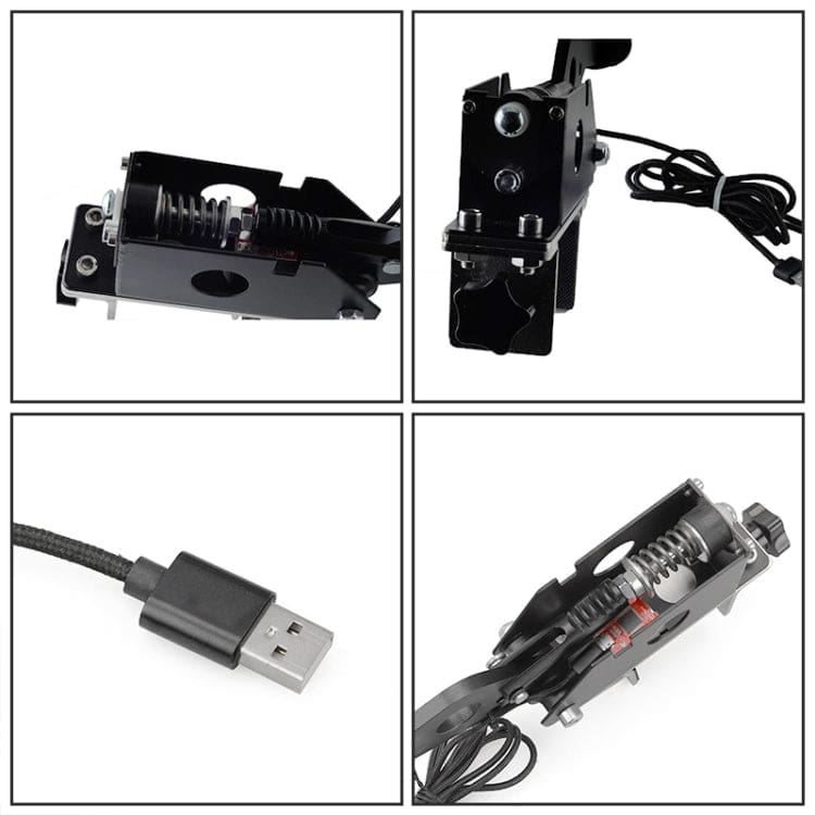 USB Handbrake for PC with Desk Clamp, Aluminium and Steel