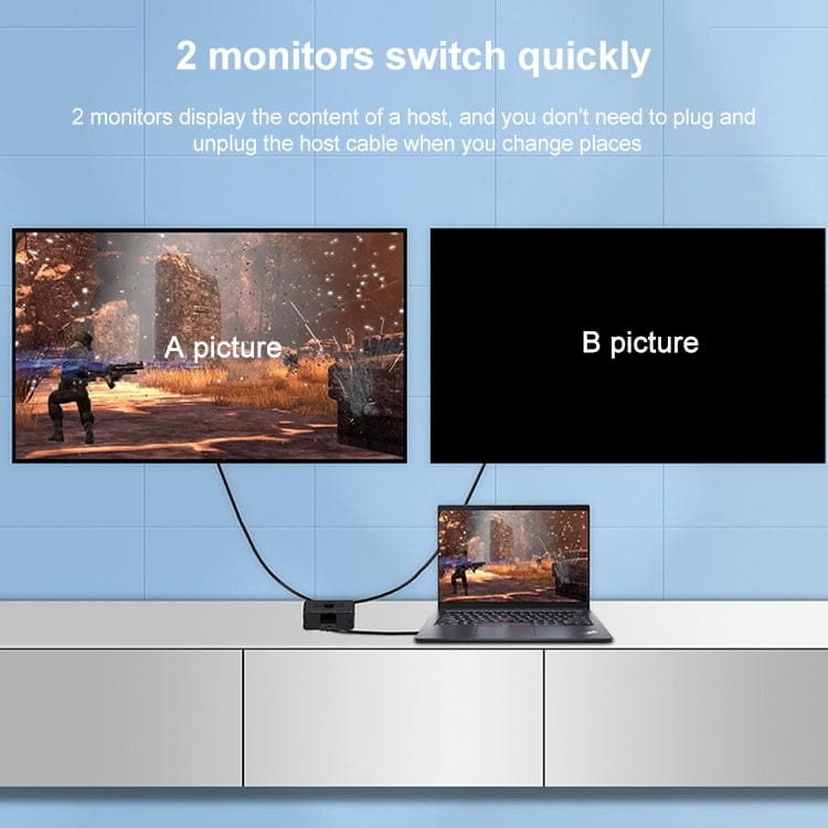HDMI 8K Dual Bi-Directional Switch, 2 into 1 switch or 1 into 2 splitter