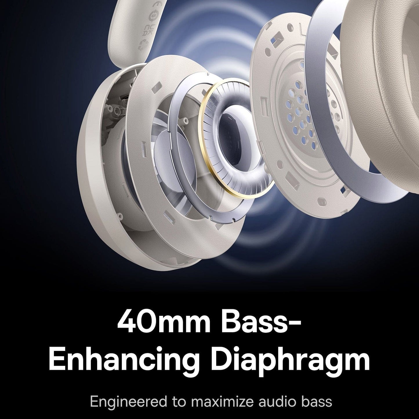 Baseus Bass 35 Max Wireless Headphones, Wired or Wireless, Microphone, App Configuration