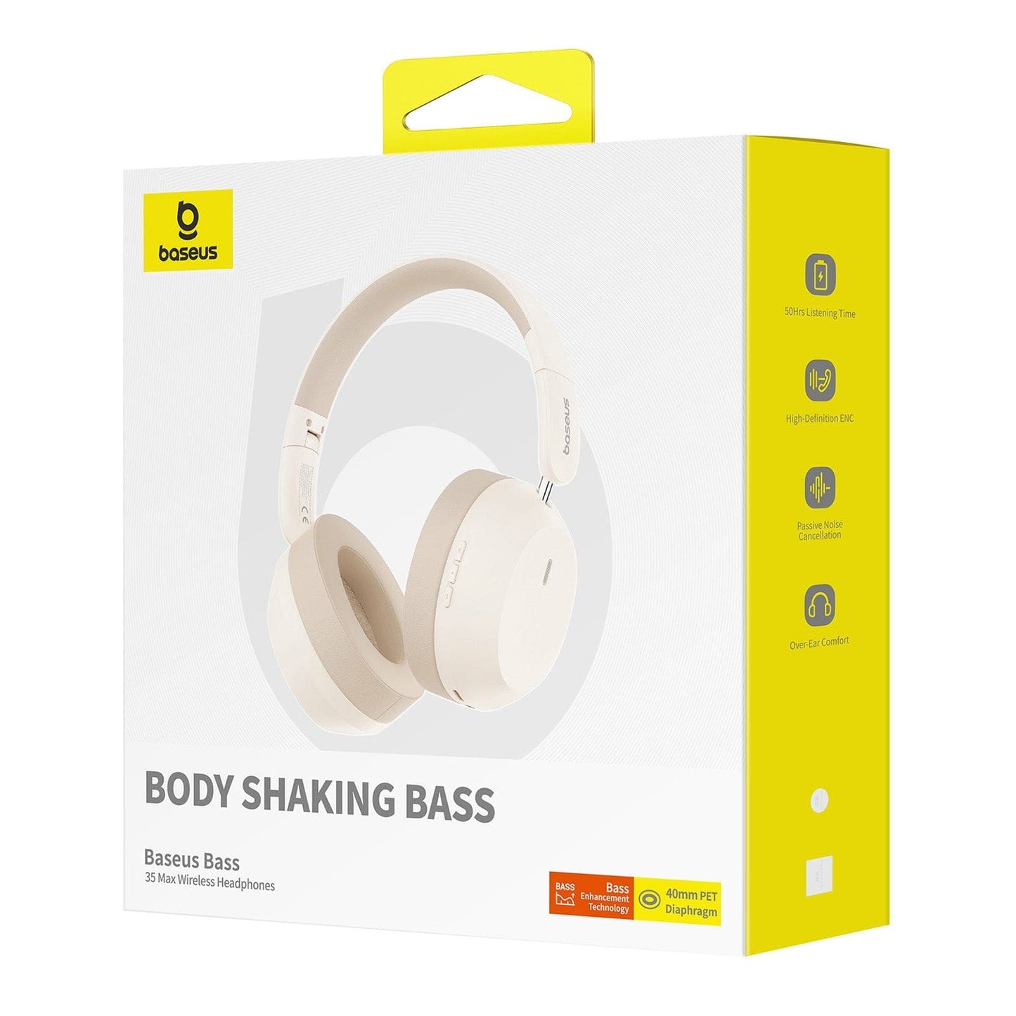 Baseus Bass 35 Max Wireless Headphones, Wired or Wireless, Microphone, App Configuration