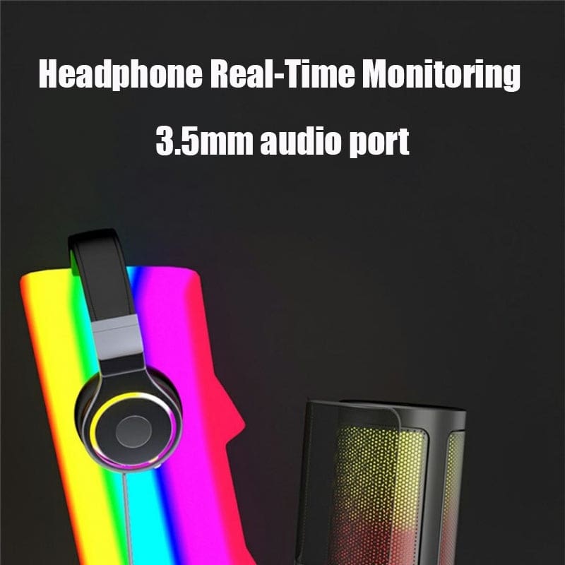 ME6P Desktop Gaming/Streaming Cardioid Microphone, LED Light