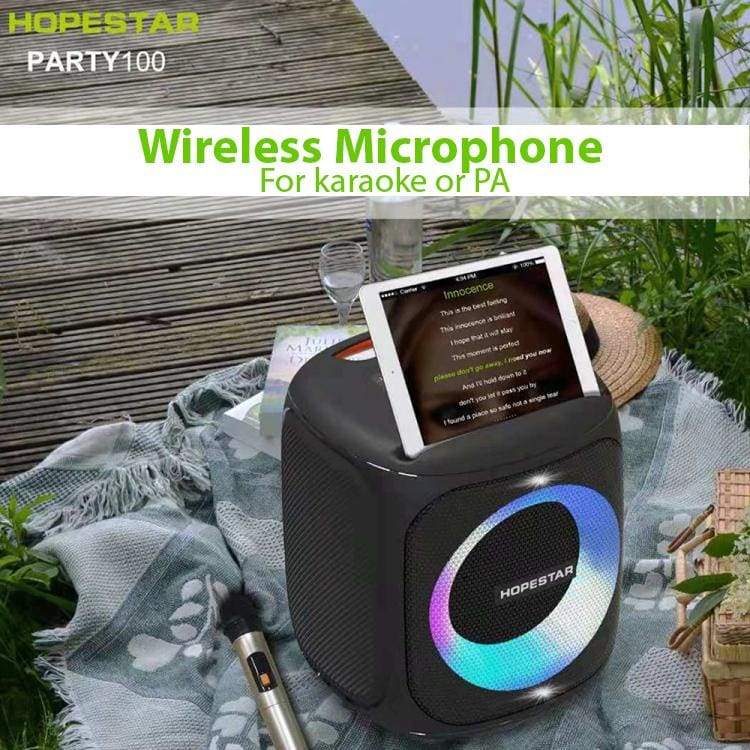 Hopestar Party 100 50W Big Bluetooth Speaker Cube, 10000mAh Battery/Power Bank, TWS, Big LED Light