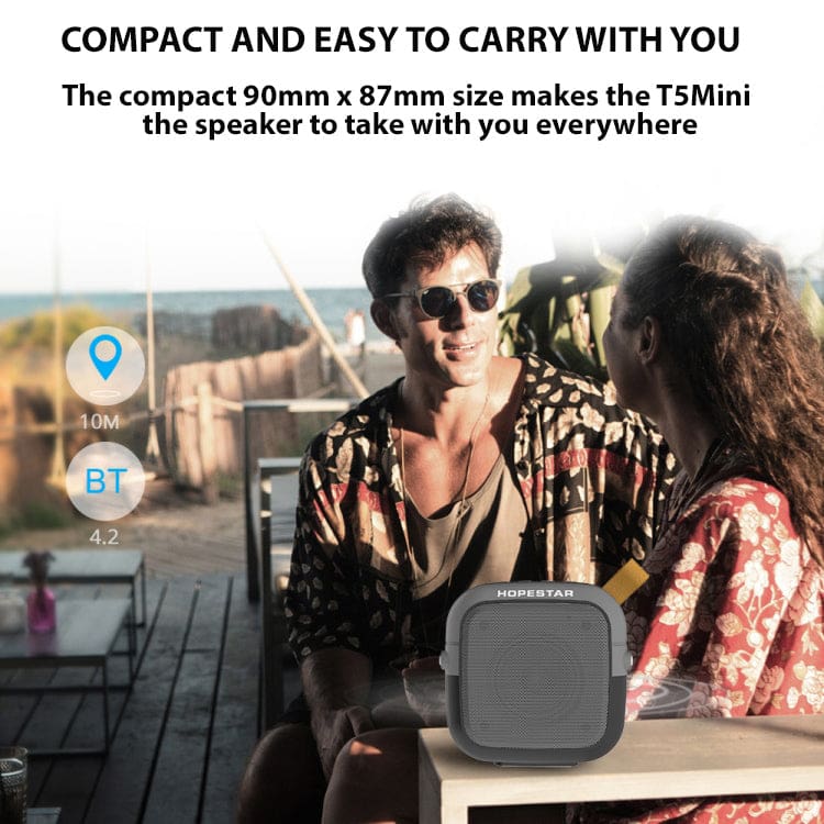Hopestar T5Mini Bluetooth Speaker, 500mAh Battery, Compact Mini Size