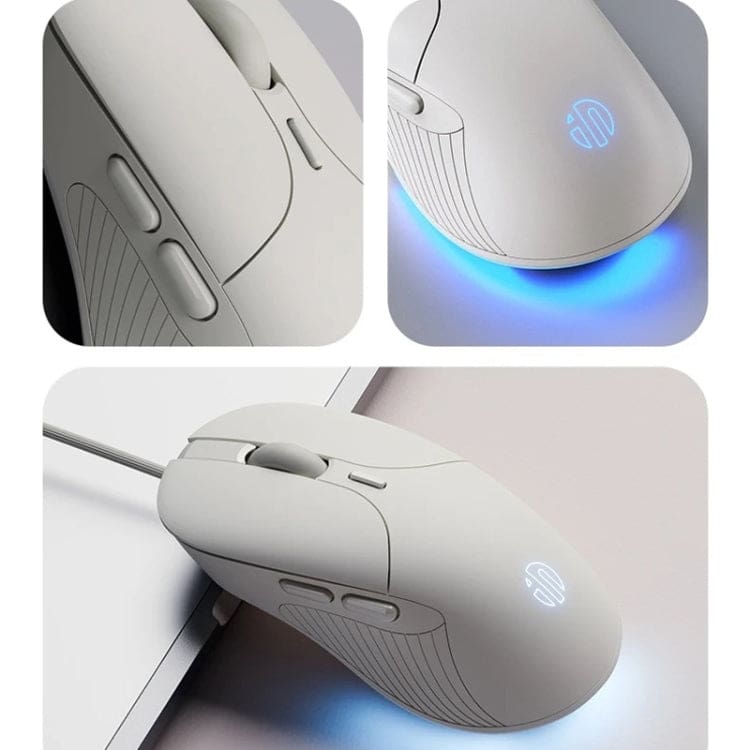 inphic B2 Wired USB 7200 DPI Optical Mouse, 5 Buttons, Scroll Wheel, LED