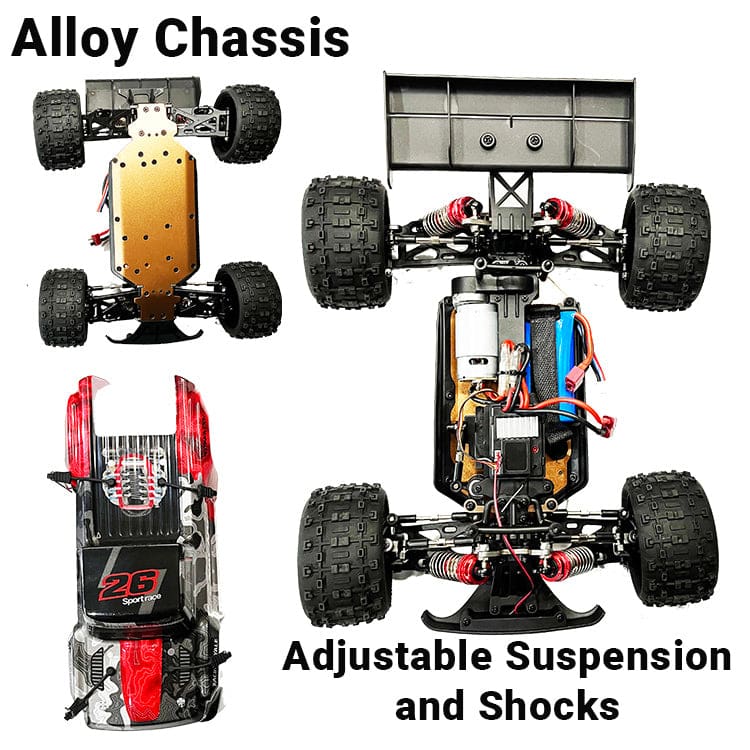 JJRC RC 4WD Pickup, Alloy Chassis, Up to 40km/h, 390 Motor, LED Lights, Model Q146B