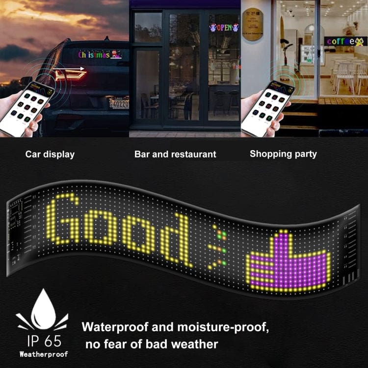 600mm LED Matrix Flexible Sign Panel - Custom Messages and Pics, Phone App Control