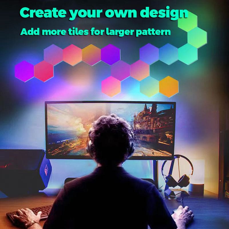 Symphony LED Ambient Light Tiles, Wi-Fi App Control, Multiple Patterns, 12 tile pack
