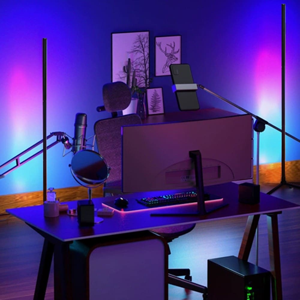 1.2 Metre Dual Smart LED Light Bars with Bluetooth App and Line control, L-Stand, Model KBB20