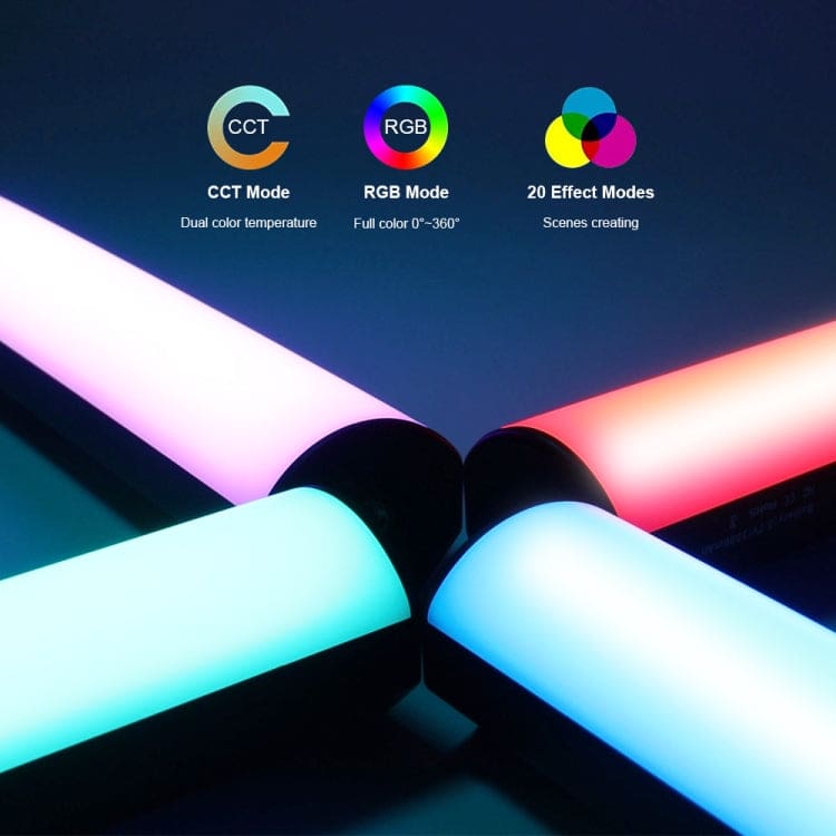 Vloglite W200 RGB Handheld LED Photography Video Fill Light, Magnetic, Tripod, OLED Display