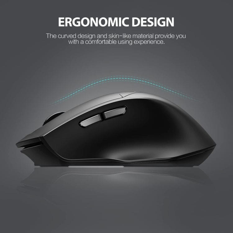 inphic DR01 Dual-Mode Bluetooth/RF Wireless Optical Mouse, Rechargeable, 1600DPI