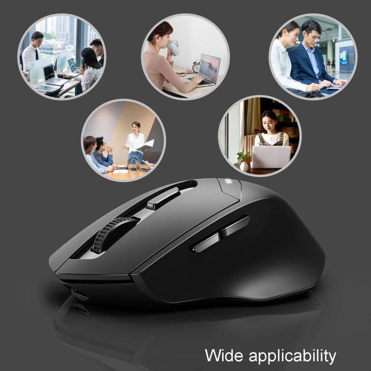 inphic DR01 Dual-Mode Bluetooth/RF Wireless Optical Mouse, Rechargeable, 1600DPI