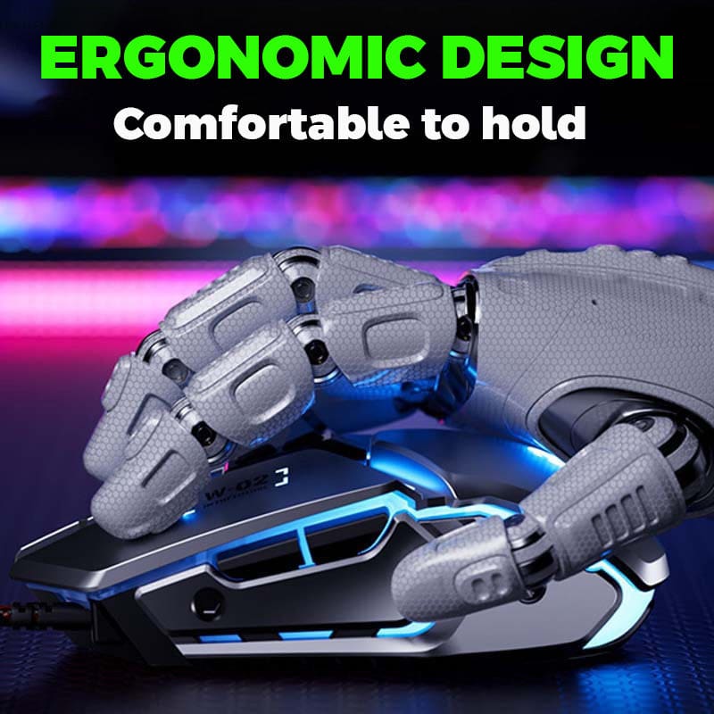 inphic W-02 Wired USB 8800 DPI Optical Mouse, 5 Buttons, Scroll Wheel