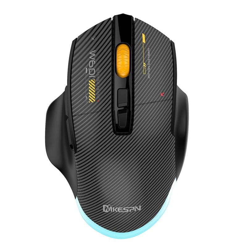 MKESPN W601 Tri-Mode BT/RF Wireless, Corded 12800DPI Optical Mouse, Carbon Fiber Texture, Macro
