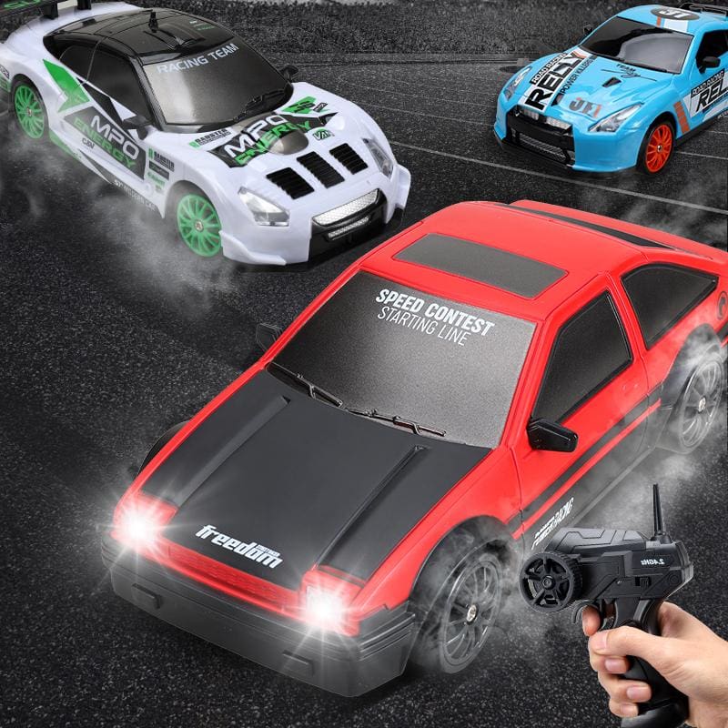 SC24 RC 4WD Drift Car, Dual Motor, 1:24 Scale, LED Lights, Drift and Race Tyres