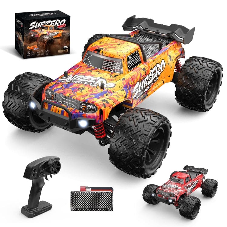 Enoze Dual Motor Bigfoot RC Truck, LEDs, Max 40km/h, Proportional Control, RTR