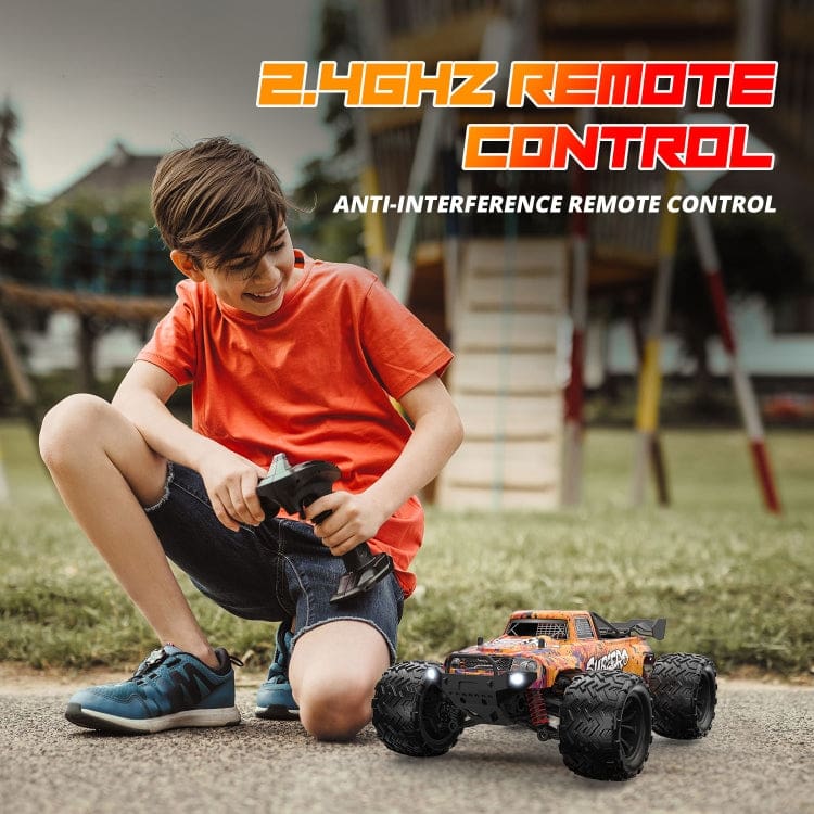 Enoze Dual Motor Bigfoot RC Truck, LEDs, Max 40km/h, Proportional Control, RTR