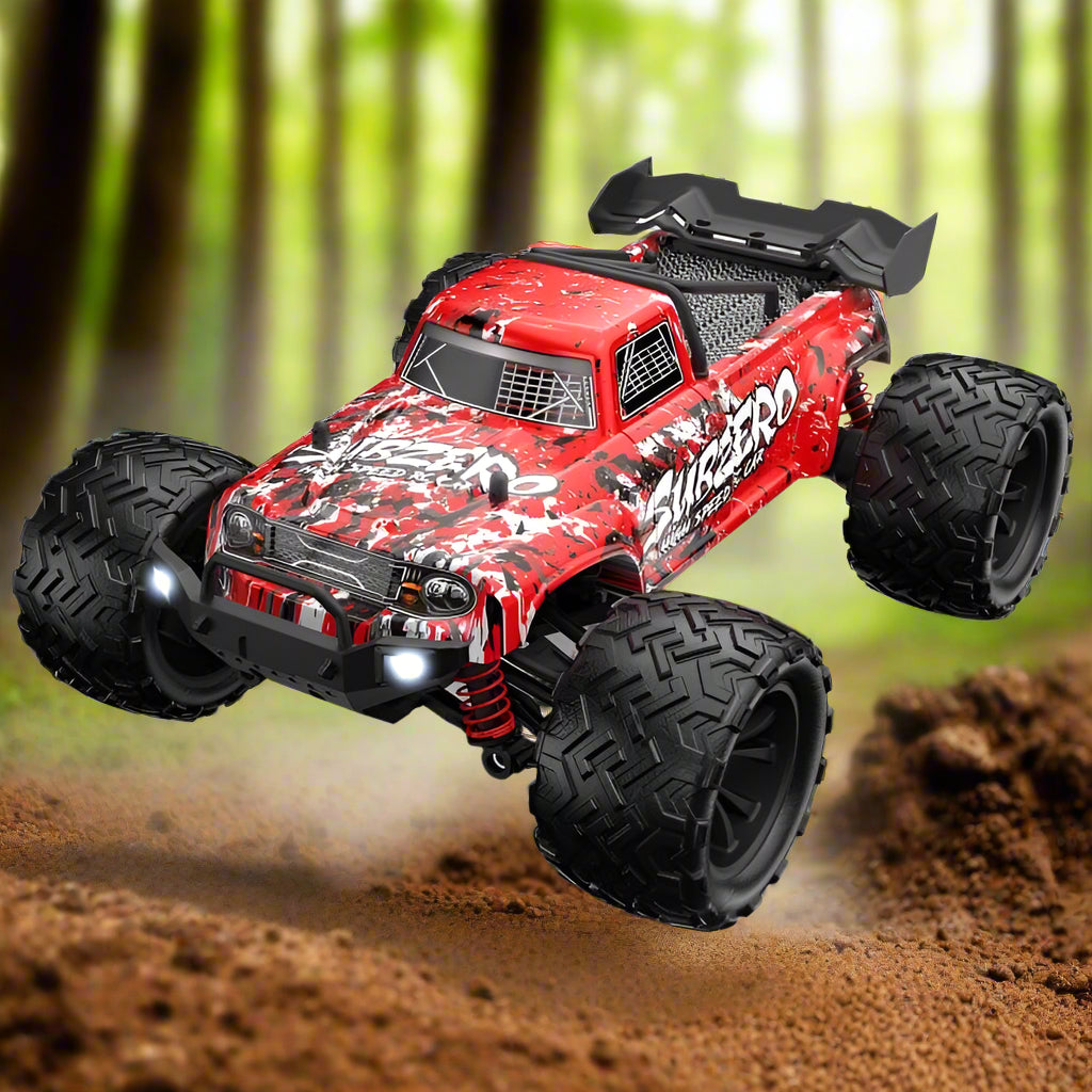 Enoze Dual Motor Bigfoot RC Truck, LEDs, Max 40km/h, Proportional Control, RTR