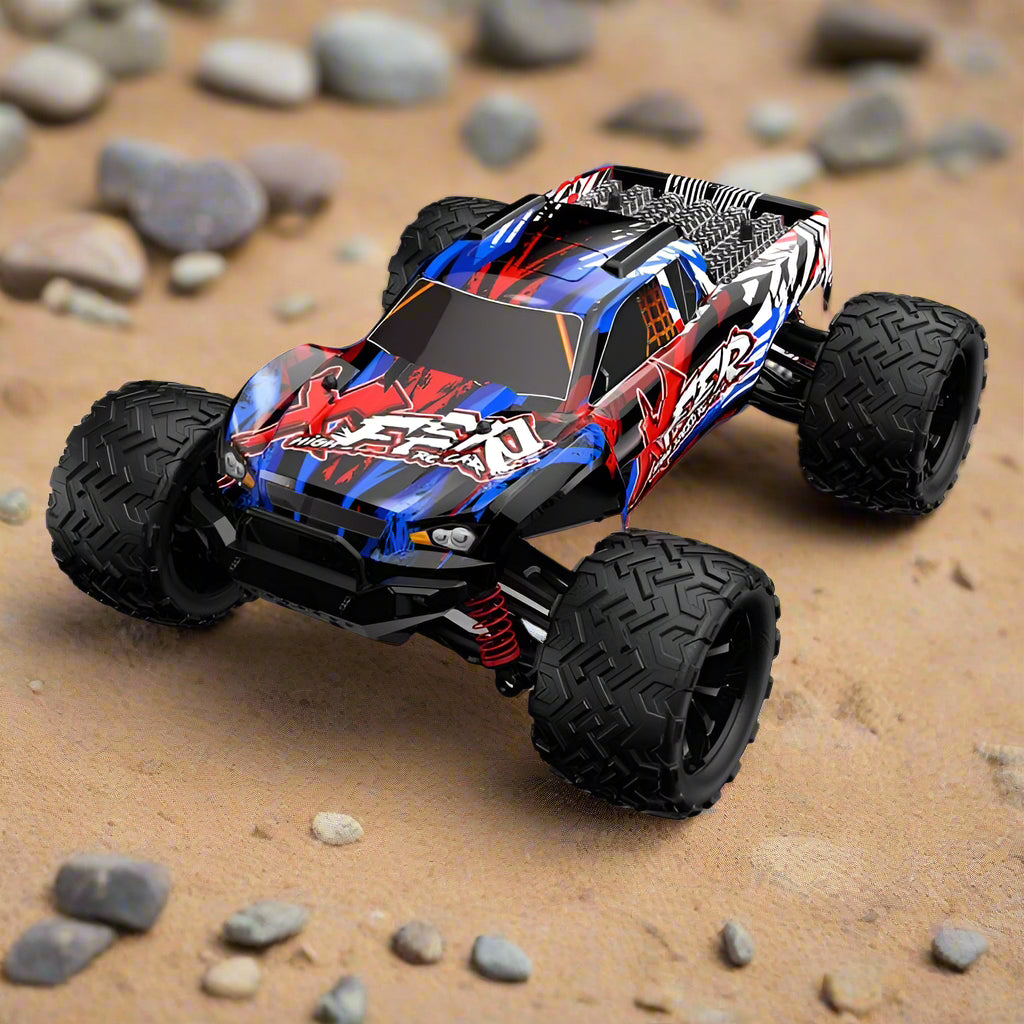 Enoze Dual Motor Bigfoot RC Truck, LEDs, Max 40km/h, Proportional Control, RTR