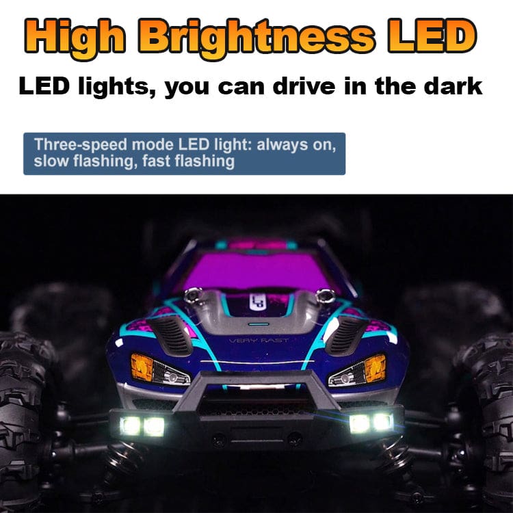 JJRC RC Q132 4WD Monster Buggy, Up to 38km/h, 390 Motor, Metal parts, LED Lights
