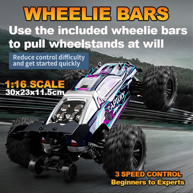 JJRC RC Q132 4WD Monster Buggy, Up to 38km/h, 390 Motor, Metal parts, LED Lights