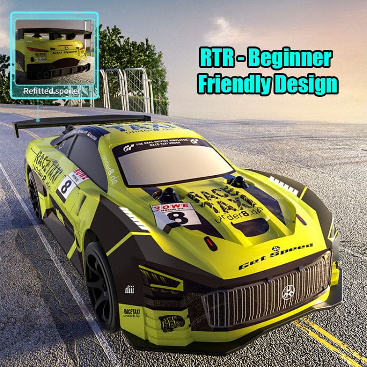 JJRC RC Q165 Drift Sports Car, Coloured LEDs, 4WD, Drift and race Tyres