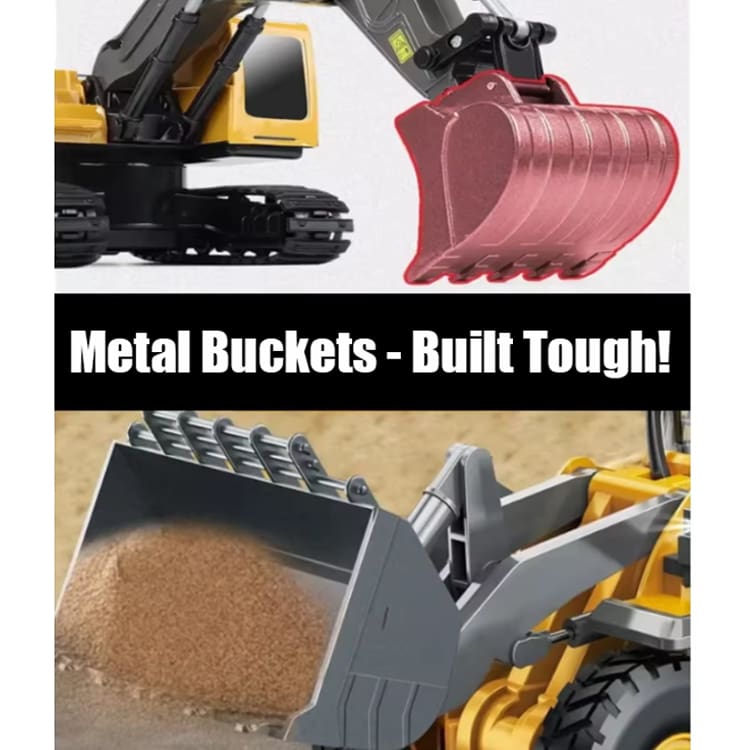 NC-258B RC Bulldozer, Metal Blade, Engine Sounds, Headlights, Rubber Tracks