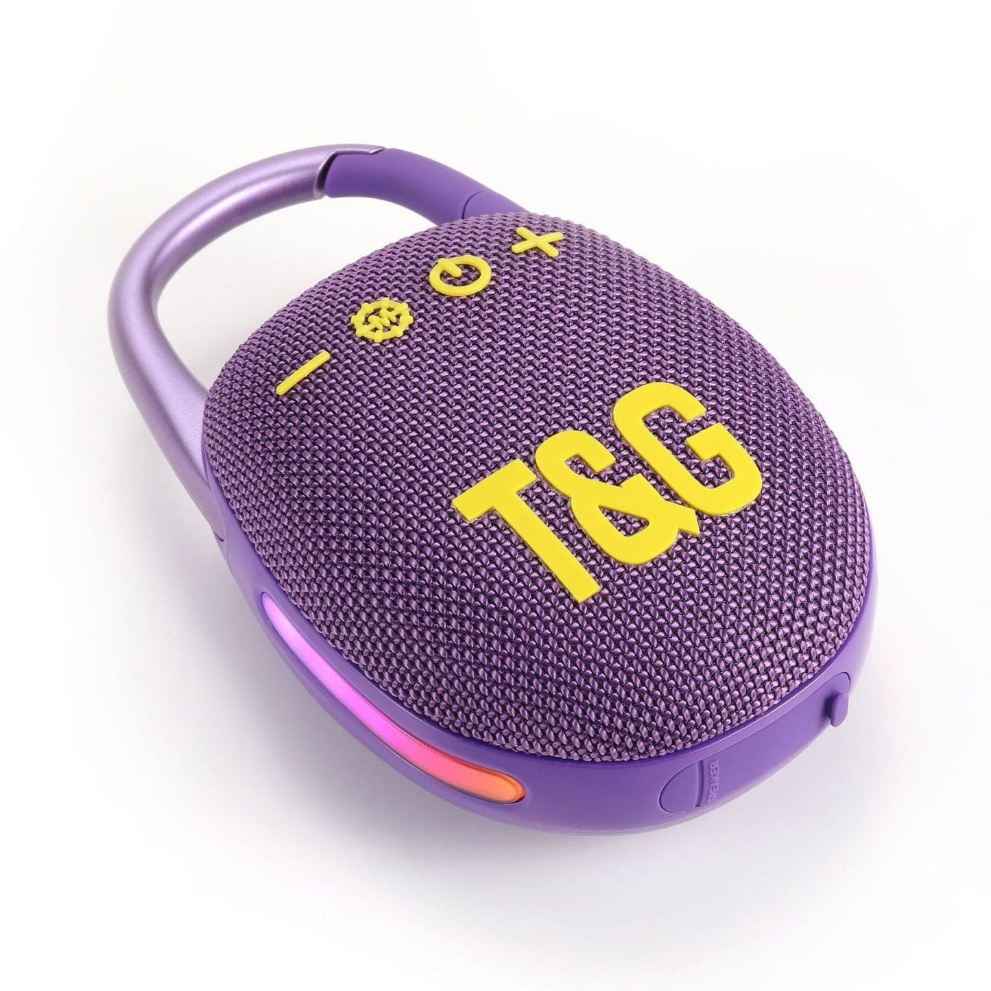 T&G Quick-Clip TG447 5W Bluetooth Speaker, LED Lights, 1200mAh, FM Radio