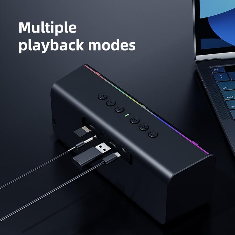 Zealot S72 20W Bluetooth Speaker, LED Light Bar, 3000mAh Rechargeable Battery