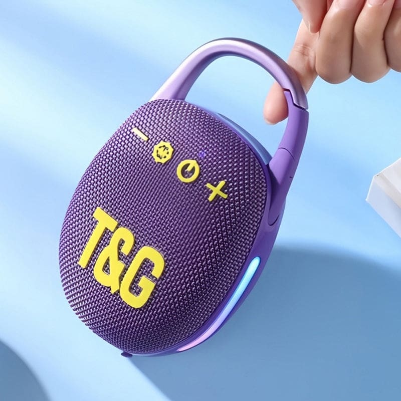 T&G Quick-Clip TG447 5W Bluetooth Speaker, LED Lights, 1200mAh, FM Radio