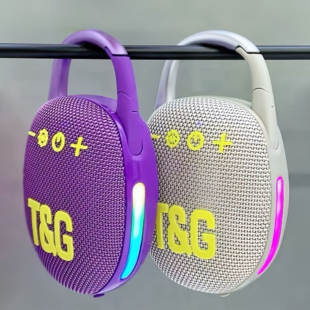 T&G Quick-Clip TG447 5W Bluetooth Speaker, LED Lights, 1200mAh, FM Radio