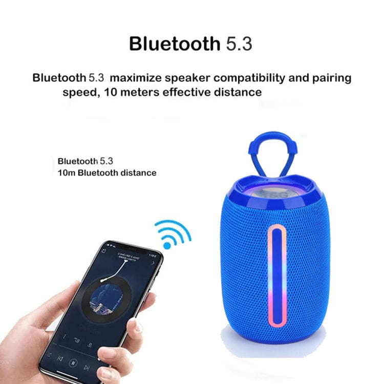 T&G TG653 5W Bluetooth Speaker, LED Lights, 1000mAh Rechargeable Battery