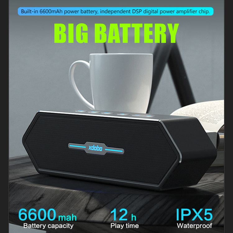 XDOBO Nirvana 50W Bluetooth Gaming Speaker, Big 6600mAh Battery, Metal Body