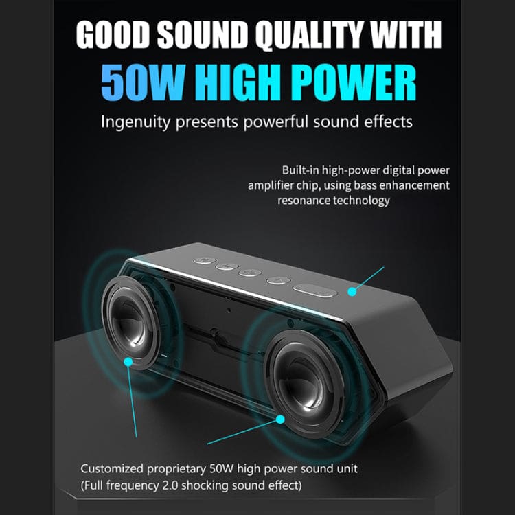 XDOBO Nirvana 50W Bluetooth Gaming Speaker, Big 6600mAh Battery, Metal Body