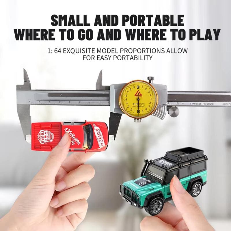 1:64 Mini Alloy RC Car with Lights | Metal Alloy | Trailer