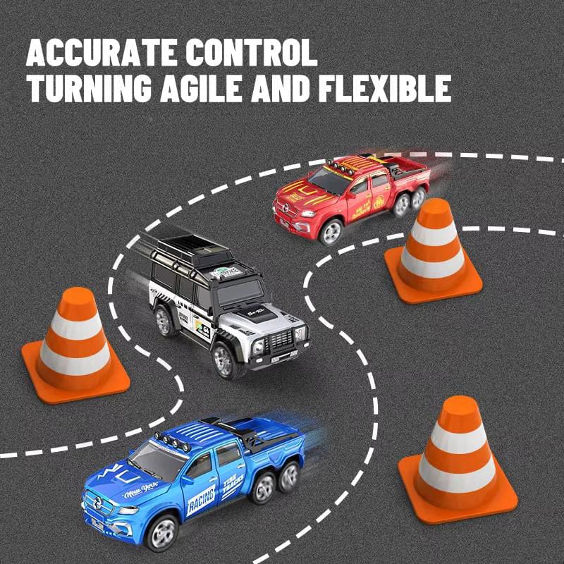 1:64 Mini Alloy RC Car with Lights | Metal Alloy | Trailer