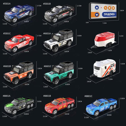 1:64 Mini Alloy RC Car with Lights | Metal Alloy | Trailer