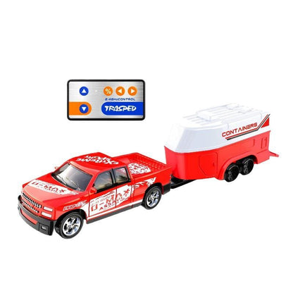 1:64 Mini Alloy RC Car with Lights | Metal Alloy | Trailer