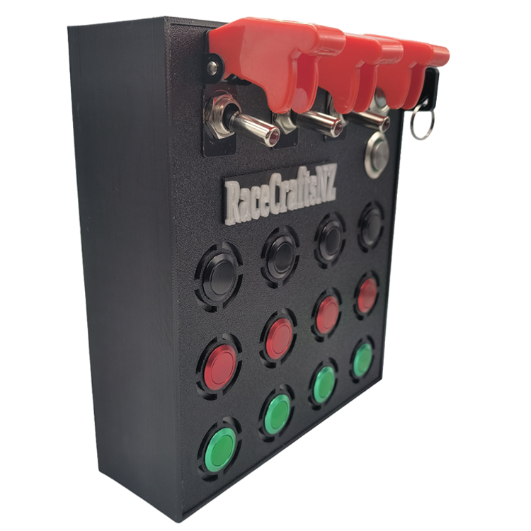 RaceCraftsNZ Delta 12 Button Box - For Racing, Truck and Flight Simulators and as a Universal Controller Box