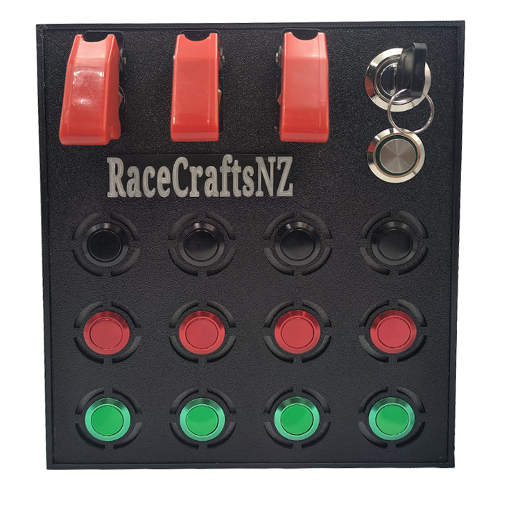 RaceCraftsNZ Delta 12 Button Box - For Racing, Truck and Flight Simulators and as a Universal Controller Box