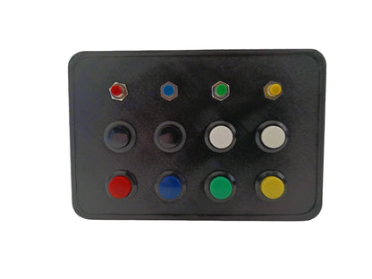 RacecraftsNZ Sim Racing Button Box, 8x Momentary Buttons, 4x Mini Momentary Buttons