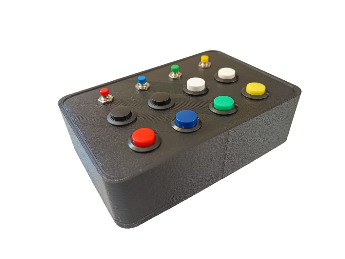 RacecraftsNZ Sim Racing Button Box, 8x Momentary Buttons, 4x Mini Momentary Buttons