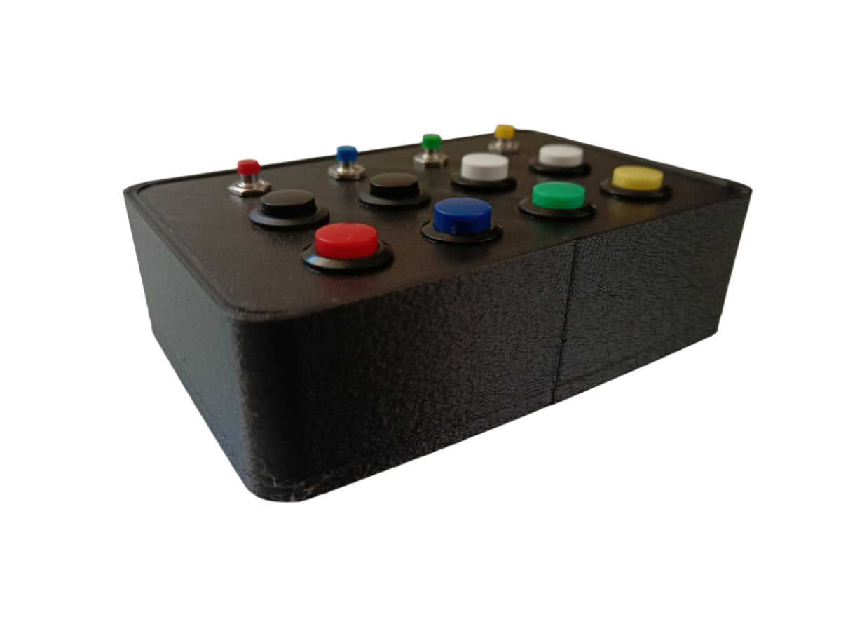 RacecraftsNZ Sim Racing Button Box, 8x Momentary Buttons, 4x Mini Momentary Buttons